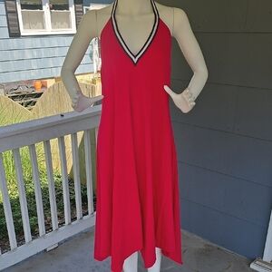 NWT Magenta Pink Jersey Halter Midi Dress